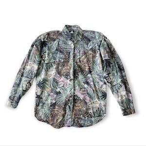 Vintage Safari button up shirt womens Small